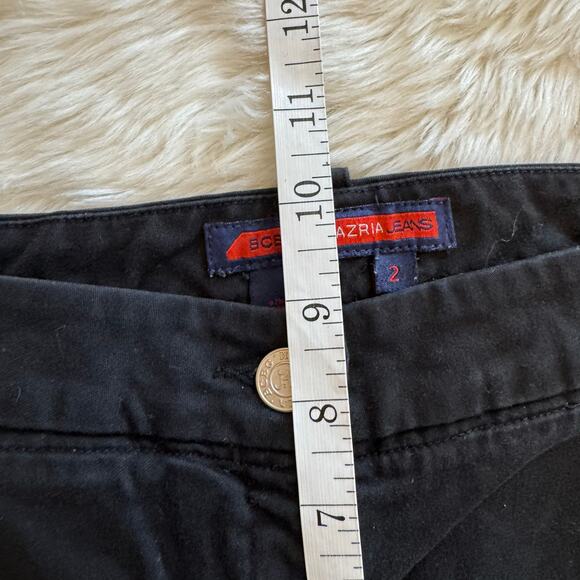 BCBGMAXAZRIA Black Mid Rise Straight Leg Pants 2 - Picture 7 of 9